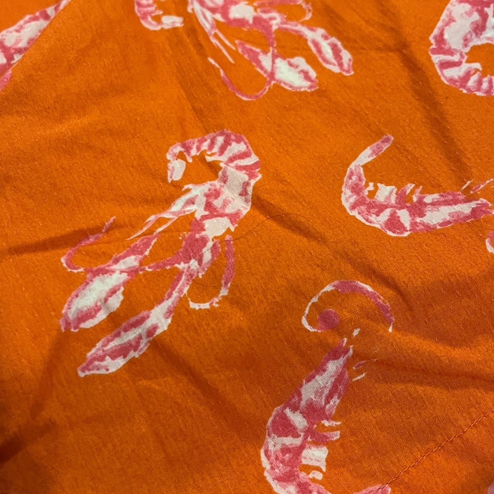 Last chance Maeve Anthro Lobster Flirty Wrap Mini Dress - Picture 14 of 16